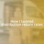 How I tackled distribution return rates