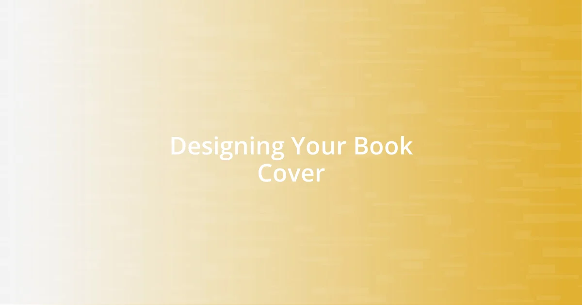 Designing Your Book Cover